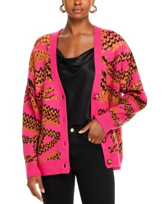 FARM Rio Croco Knit Cardigan Women - Bloomingdale's