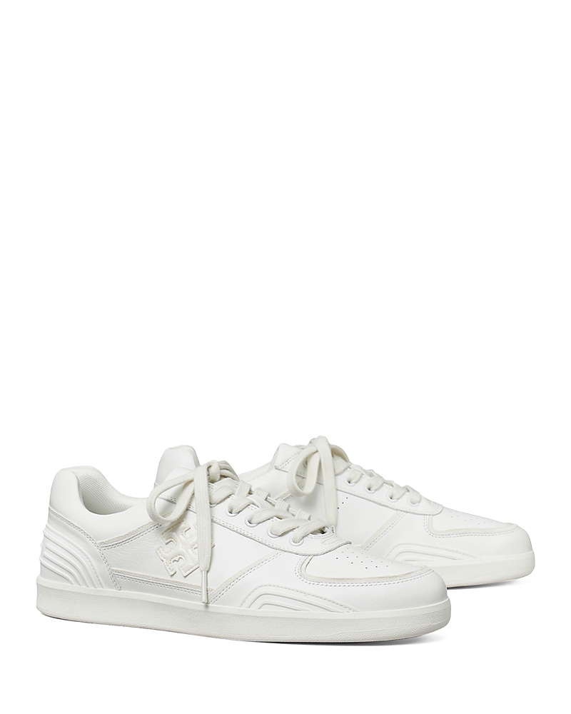Tory Burch Clover Court Platform Sneakers In Titanium White