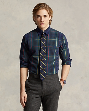 Polo Ralph Lauren Classic Fit Plaid Button-down Oxford Shirt In Green/navy Multi