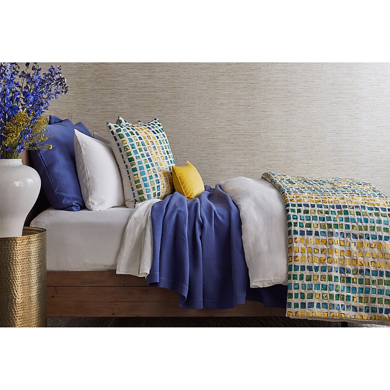 Ann Gish Great Hall Coverlet Set, King In Indigo