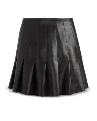 Carter Faux Leather Pleated Mini Skirt