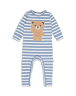 Huxbaby Unisex Hello Hux Striped Coverall - Baby In Lake