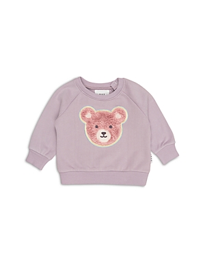 Huxbaby Girls' Rainbow Bear Sweatshirt - Baby, Little Kid In Lilac