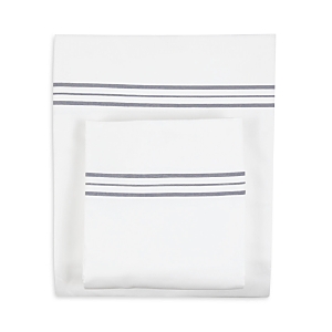Ann Gish Hem Stripe Sheet Set, California King In White