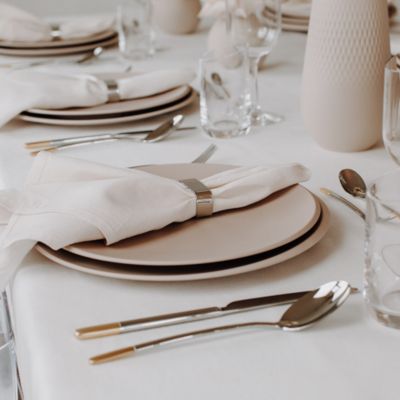 New Moon Beige Large Round Tray