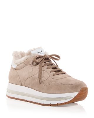 Voile Blanche - Women's Maran Shearling Low Top Sneakers