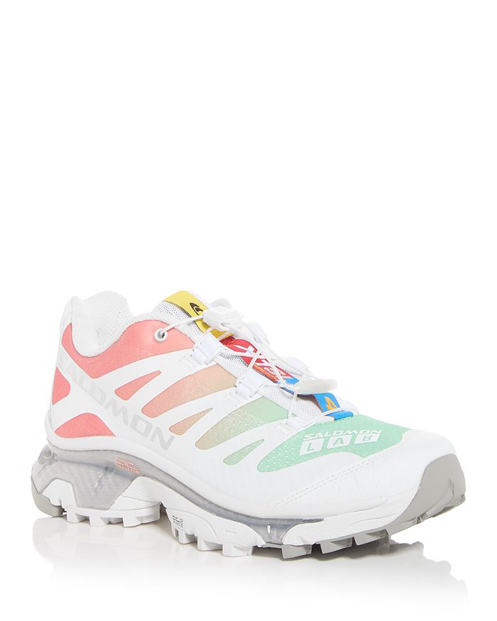 Salomon Xt-4 Og Rubber-trimmed Mesh Sneakers In White/green Ash/coral