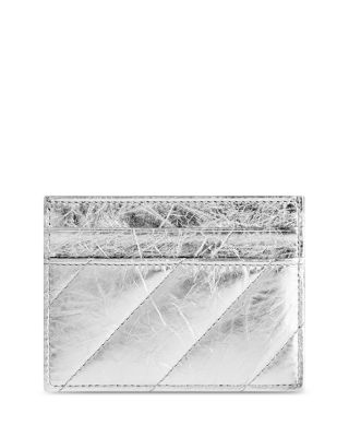 Crush Card Holder Metallized Quilted
