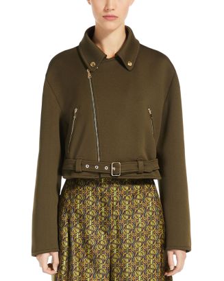アウトレット★Max Mara★SPEZIE コットンバイカージャケット Max Mara Spezie Moto Jacket | Bloomingdale's
