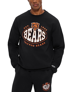 Shop Hugo Boss X Nfl Chicago Bears Crewneck Sweatshirt In Charcoal