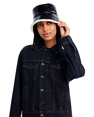 Aqua Reversible Sherpa Bucket Hat - 100% Exclusive In Black