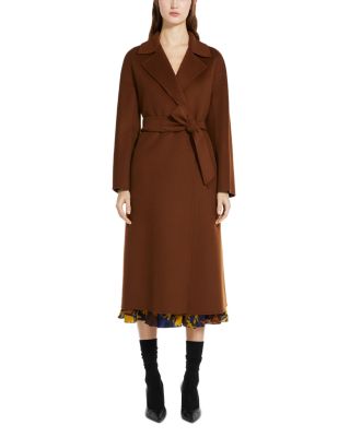 コート MAX MARA STUDIO CLES COAT Wool, cashmere and silk coat with belt, sand | 