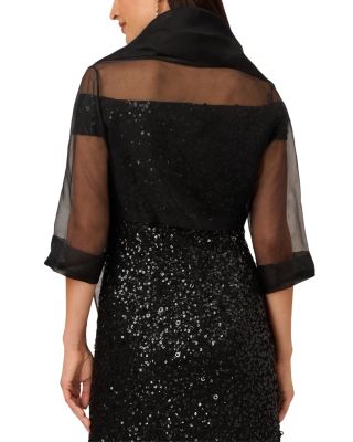 Organza Tie Front Wrap Jacket