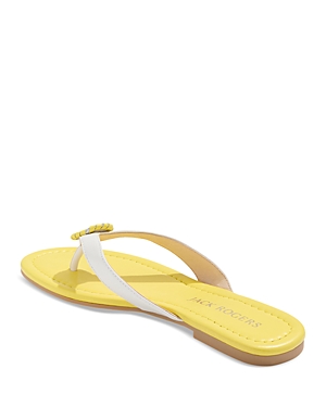 Jack Rogers Roxy Flip Flop In White/yellow