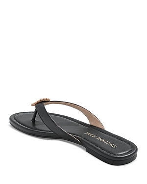 Jack Rogers Women's Roxy Whipstitch Flip Flop Sandals In Black/toast