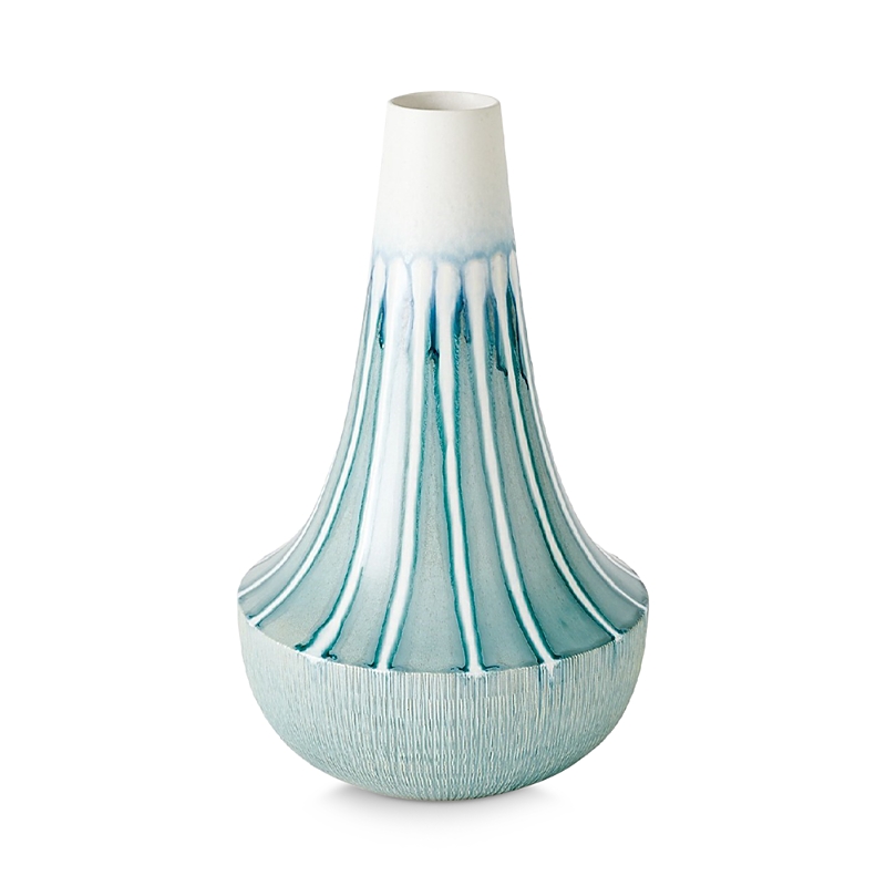 Global Views Lambs Ear Small Striped Flair Vase