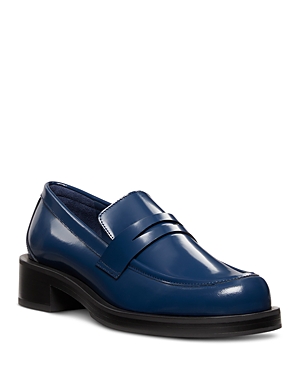 Shop Stuart Weitzman Women's Palmer Bold Loafer In Indigo