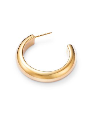 Polished Medium Hoop Earrings in 14K Yellow Gold