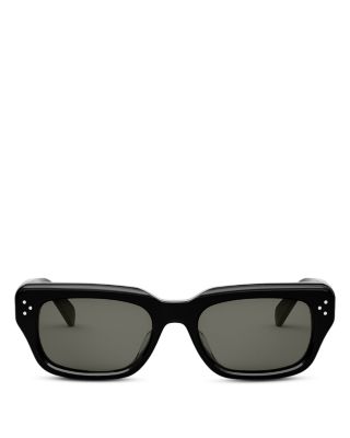 Bold 3 Dots Rectangular Sunglasses, 54mm