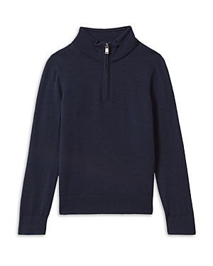 Shop Reiss Boys' Blackhall Junior Quarter Zip Sweater - Little Kid In Eclipse Blue