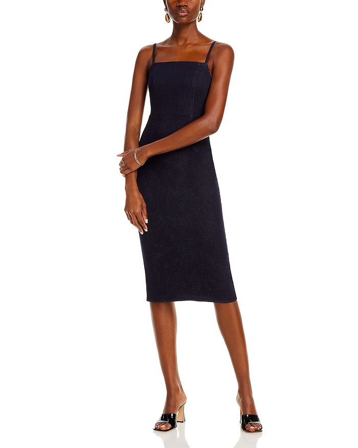 AQUA Denim Sleeveless Dress - 100% Exclusive | Bloomingdale's