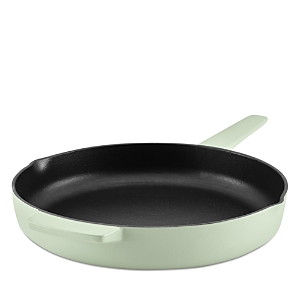 Anolon 12 Cast Iron Open Skillet In Green