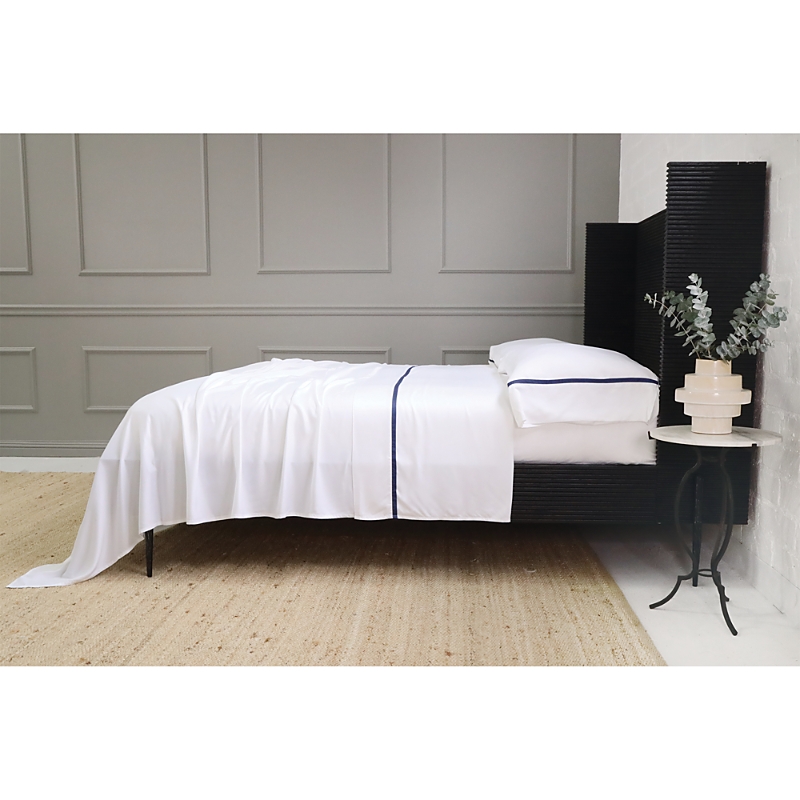 Pom Pom At Home Langston Sateen Sheet Set, California King In Blue