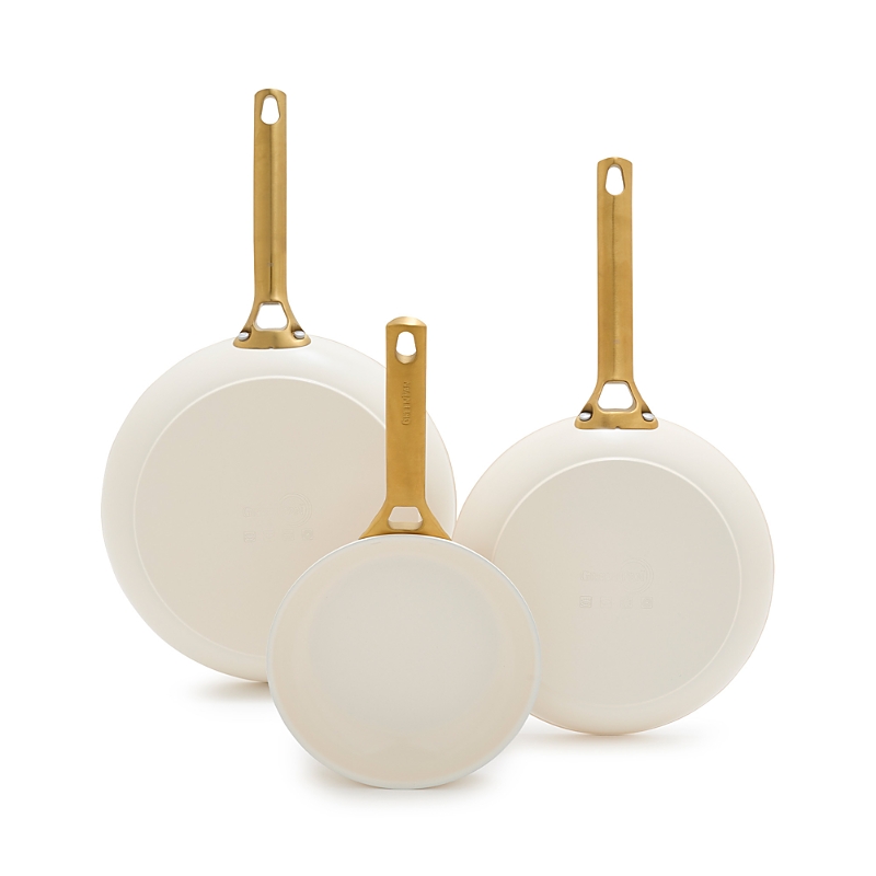 Greenpan 3 Piece Reserve Frypan Set In Cream