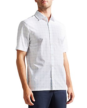 Ted Baker - Udine Rope Check Print Regular Fit Short Sleeve Shirt