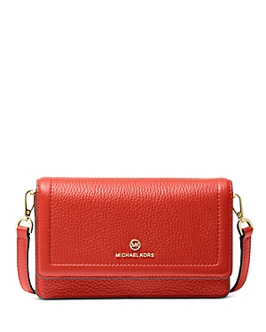 Michael Kors Michael  Jet Set Charm Small Phone Crossbody In Red