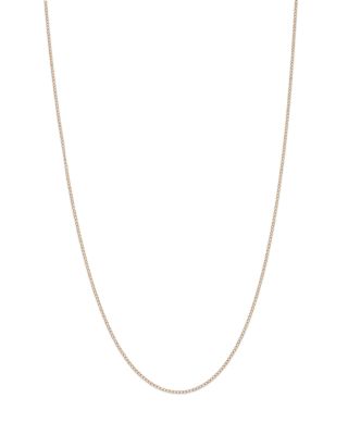 Bloomingdale's Fine Collection - Children's Flat Curb Link Chain Necklace in 14K Yellow Gold, 13"