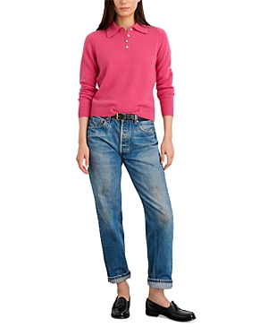 Alex Mill Cashmere Alice Polo Sweater In Pink