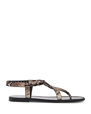 THE KOOPLES WOMEN'S LEATHER THONG SANDALS