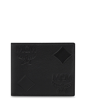 MCM AREN SMALL MAXI MONOGRAM EMBOSSED LEATHER WALLET