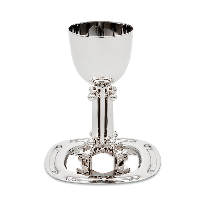 Ricci Argentieri Nickel Plated Suspension Kiddush Cup In Silver