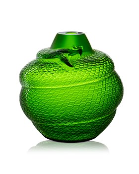 Lalique - Serpent Vase, Amazon Green