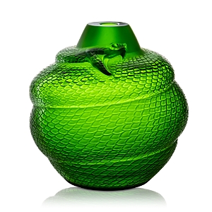 Shop Lalique Serpent Vase, Amazon Green