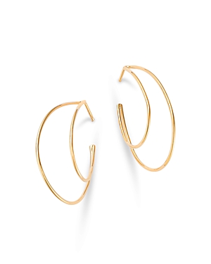 Moon & Meadow 14K Yellow Gold Double Wire Hoop Earrings