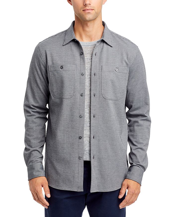 Michael Kors - Slim Fit Long Sleeve Knit Double Pocket Shirt