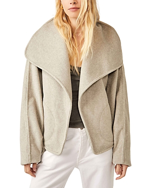 Free People Mina Tie Belt Jacket In Heathered