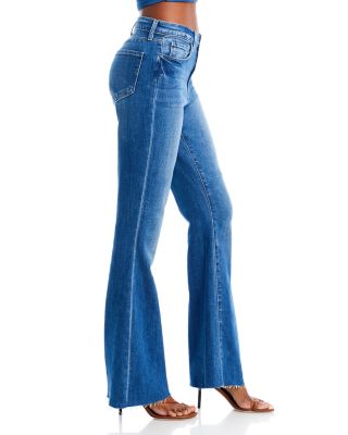 Sera Mid Rise Flared Jeans in Bordello