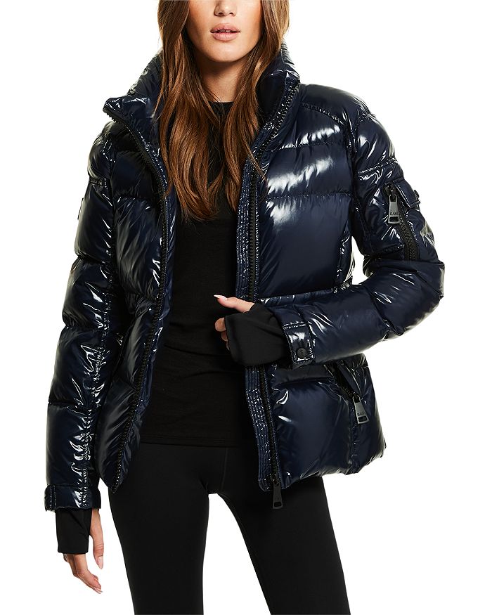Short Down Jackets's Charlotte Leather Padded Jacket