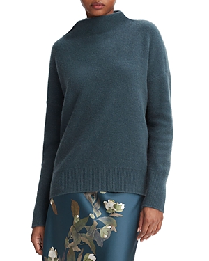 VINCE BOILED CASHMERE FUNNEL NECK SWEATER