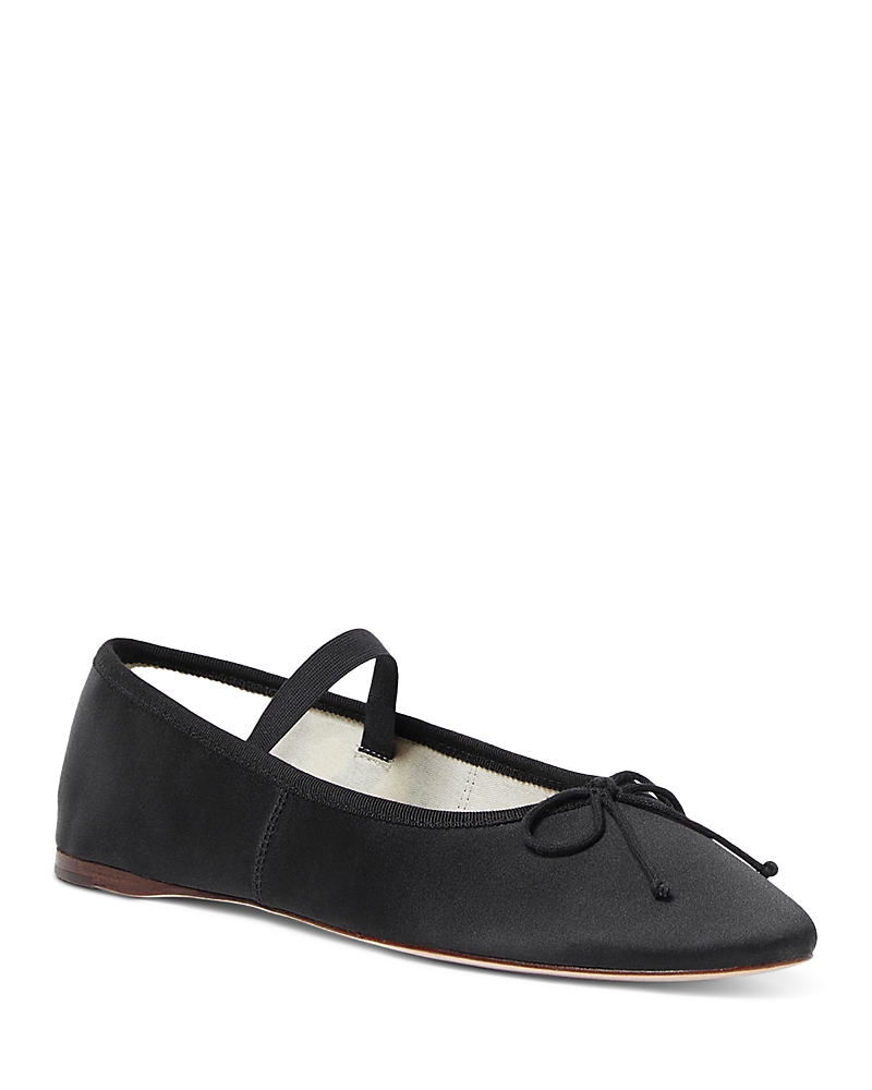 Loeffler Randall Women's Leonie Slip On Ankle Strap Flats In Black