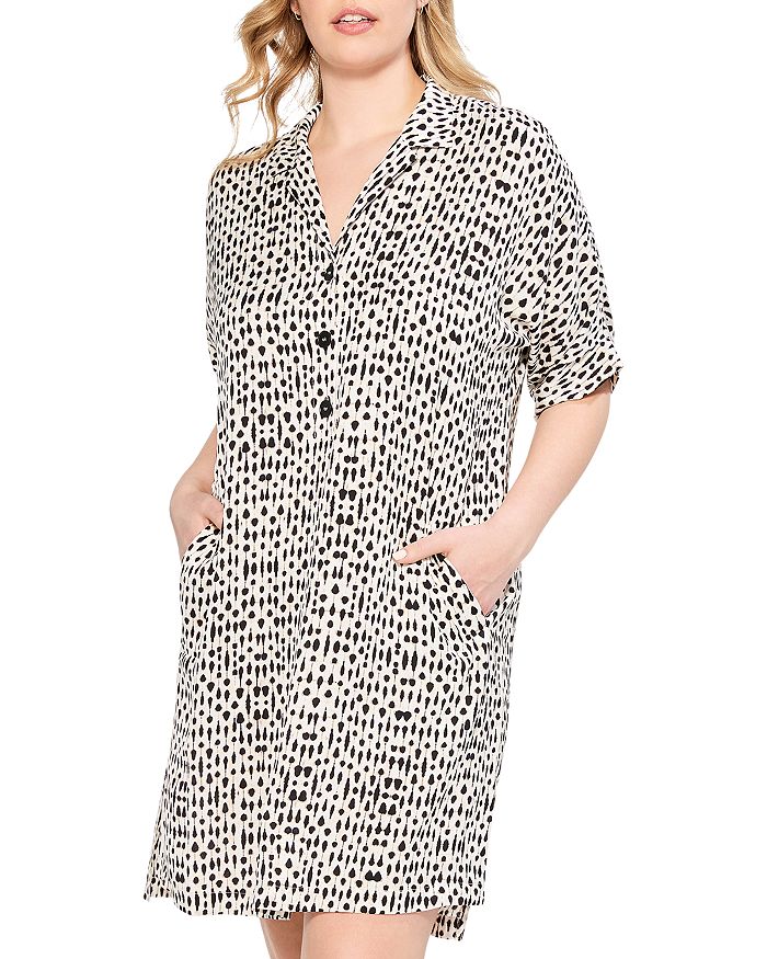 NIC+ZOE Plus Inky Dots Shirt Dress | Bloomingdale's