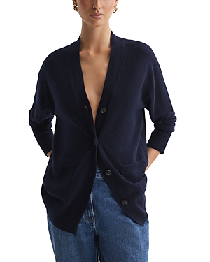 Shop Reiss Carly Cardigan In Navy