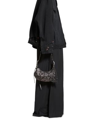  Le Cagole Xs Shoulder Bag Metallized with Leopard Print