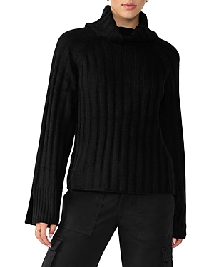Shop Sanctuary It's Cold Outside Ribbed Cowl Neck Sweater In Black