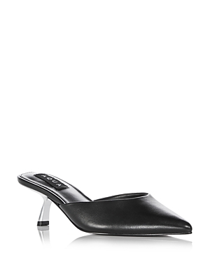 Aqua Women's Milee Pointed Toe Slip On High Heel Pumps - 100% Exclusive In Black Leather
