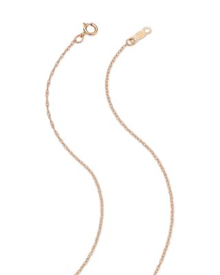 14K Yellow Gold Flower Pendant Necklace, 18"